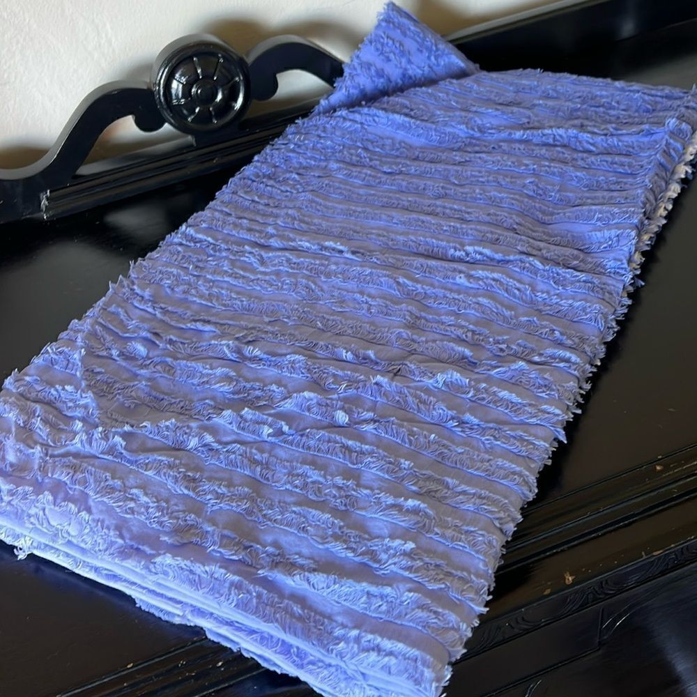 Pottery Barn Teen Textural Ombre Curtain 
Marine Blue Color